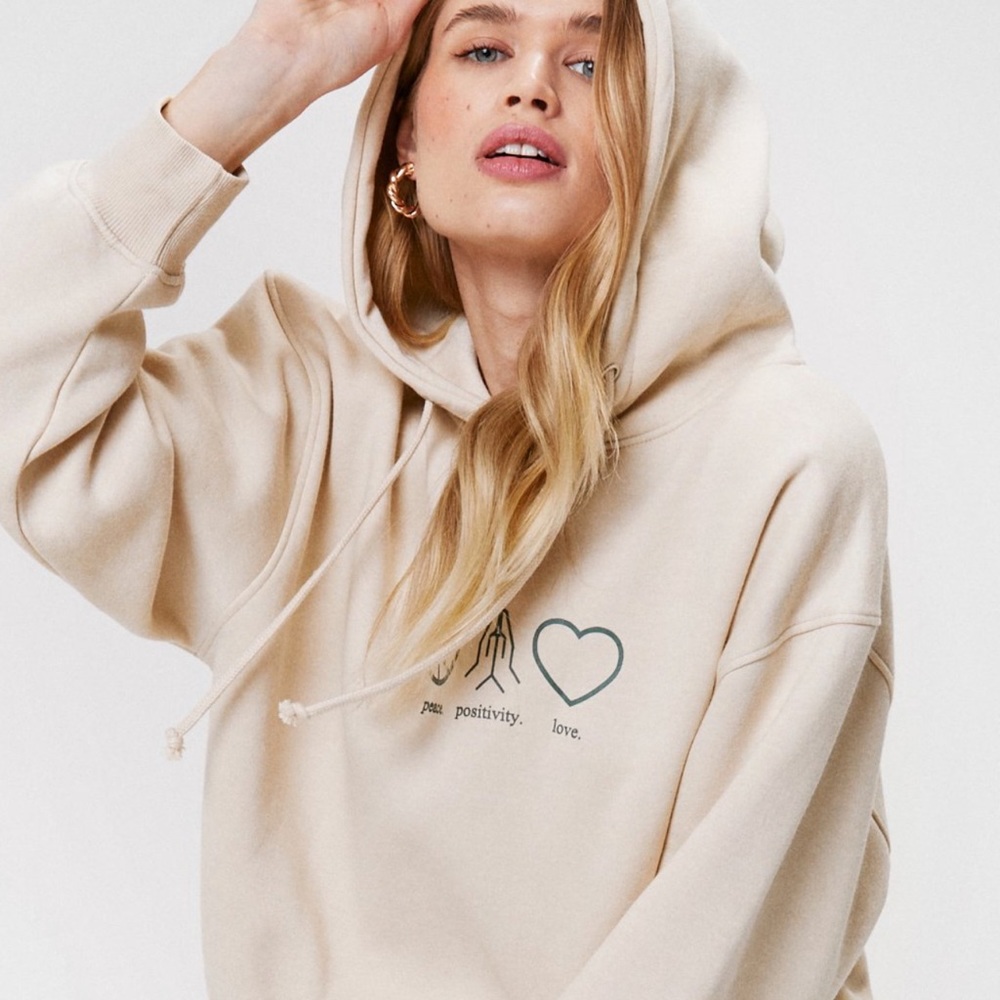 Nasty Gal Oversized Graphic Hoodie
